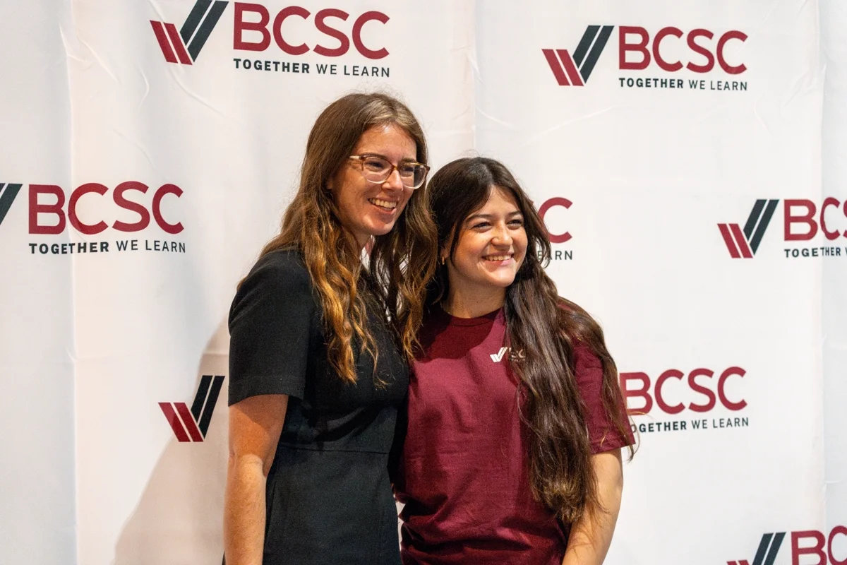 BCSC teacher working with a student